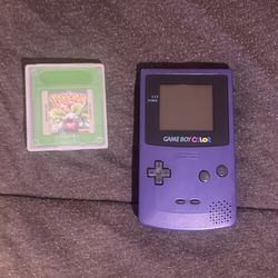 Game boy color purple, and Pokemon green.