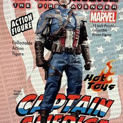 Captain America First Avengers Hot Toys Action Figure 1/6th Scale Mms156