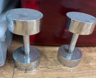 15lbs dumbbell set chrome