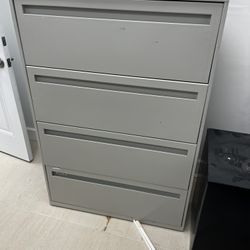 4-Drawer Lateral Filing Cabinets – Metal – Used – Office Storage – Negotiable
