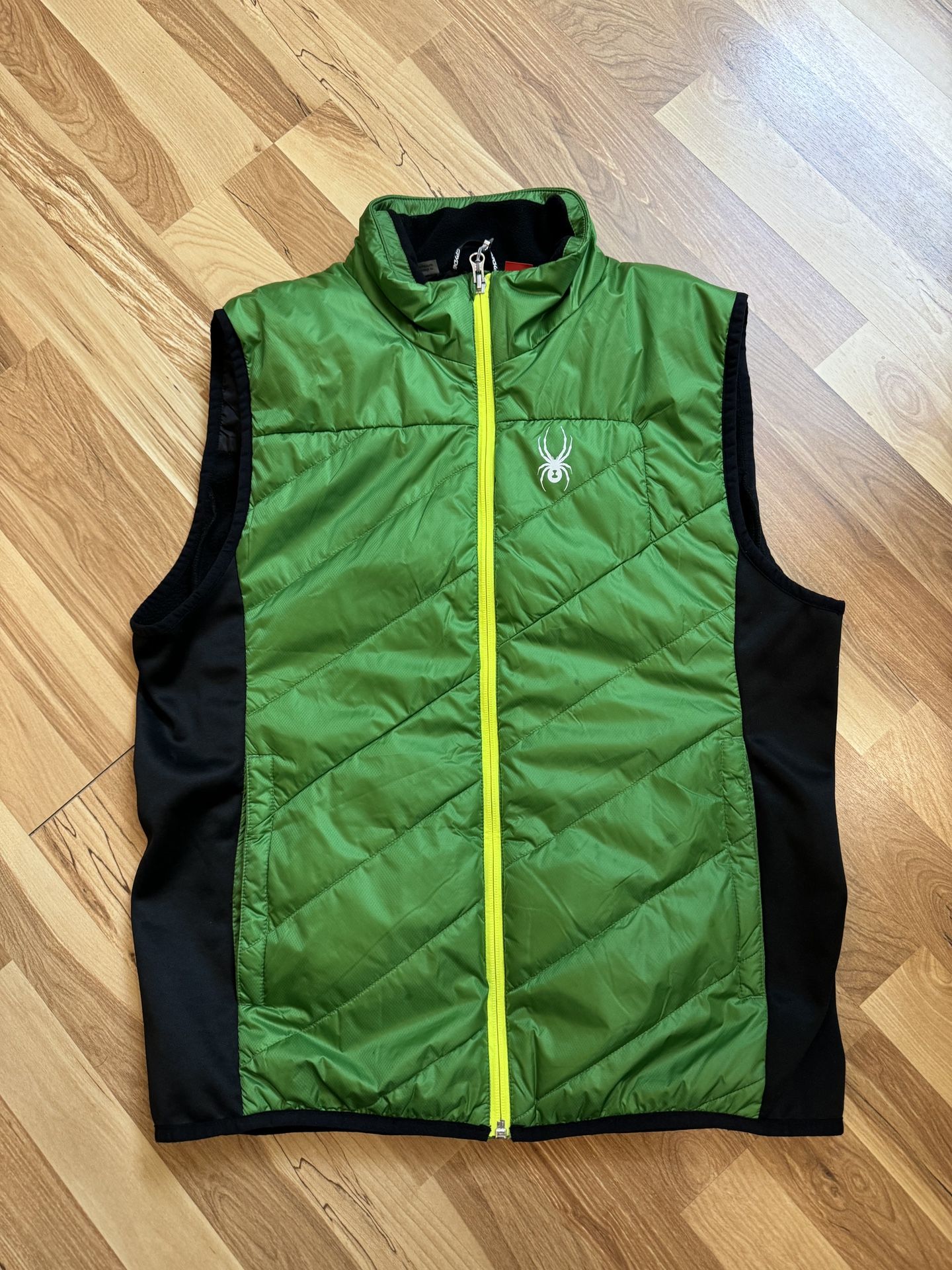 Spyder Puffer/Fleece Vest Large Green