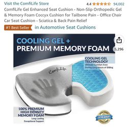 Comfilife Gel Enhanced Memory Foam Seat Cushion New for Sale in
