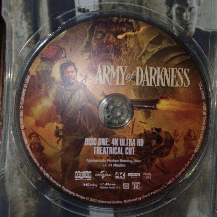 Army Of Darkness 4k Ultra Hd Disc Only