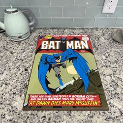 Batman Comic Book Wood Poster Large