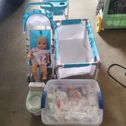 Baby doll with accessories