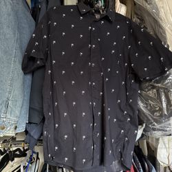 H&M Collared Short sleeve button up Size M