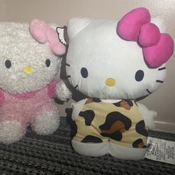 2 big hello kitty plushies 