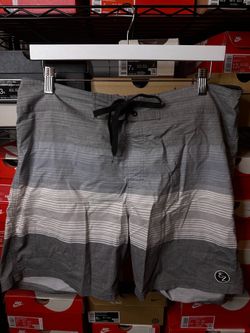 Ezekiel grey striped board shorts Size 36" used men’s