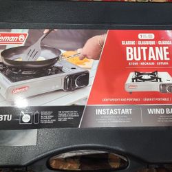 Coleman Tabletop Portable Butane Gas Camping Stove, 1 Burner, Gray