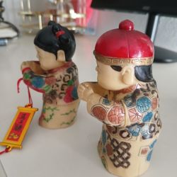 Asian GLASS porcelain Dolls