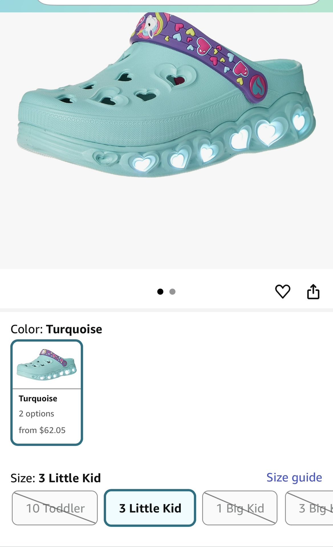 Kids Size 3 Light Up Crocs 