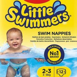 Huggies Little Swimmers Swim Nappies 2-3 7lb-18lb 12 Count Finding Dory