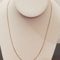 14kt Gold Figaro Design Solid Chain