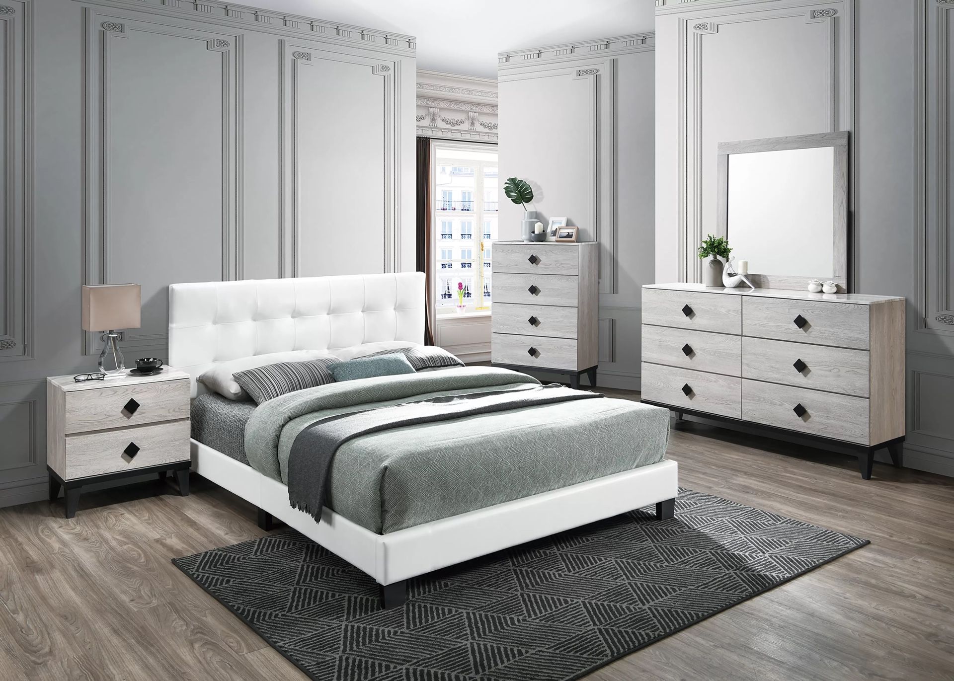 Queen Size Faux Leather Bed Frame