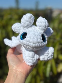Crochet Light Fury plushie 🐉 handmade 🐉