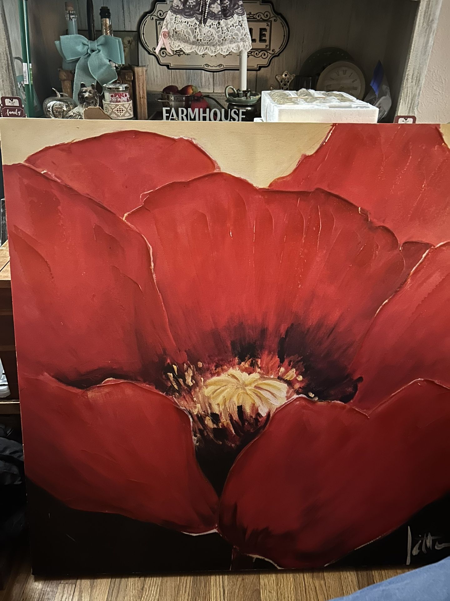 BEAUTIFUL 39 X 39” PRINT ON CANVAS