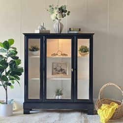 Hutch Glass Front Display Cabinet