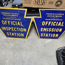 PA INSPECTION/ EMISSIONS SIGNS