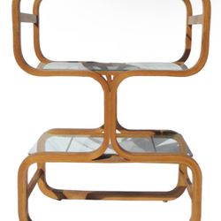 Vintage MCM Mid Century Oak Bentwood Plycraft Étagère 60s 70s