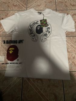 chrome hearts x bape white