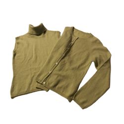 SORMANI, , SLEEVE LESS, TURTLE NECK TOP; AND MATCHING CARDIGAN SET( 100%  Laine Merino) SIZE USA 8/ I 42