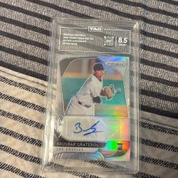 TAG graded Brusdar Graterol signed baseball card