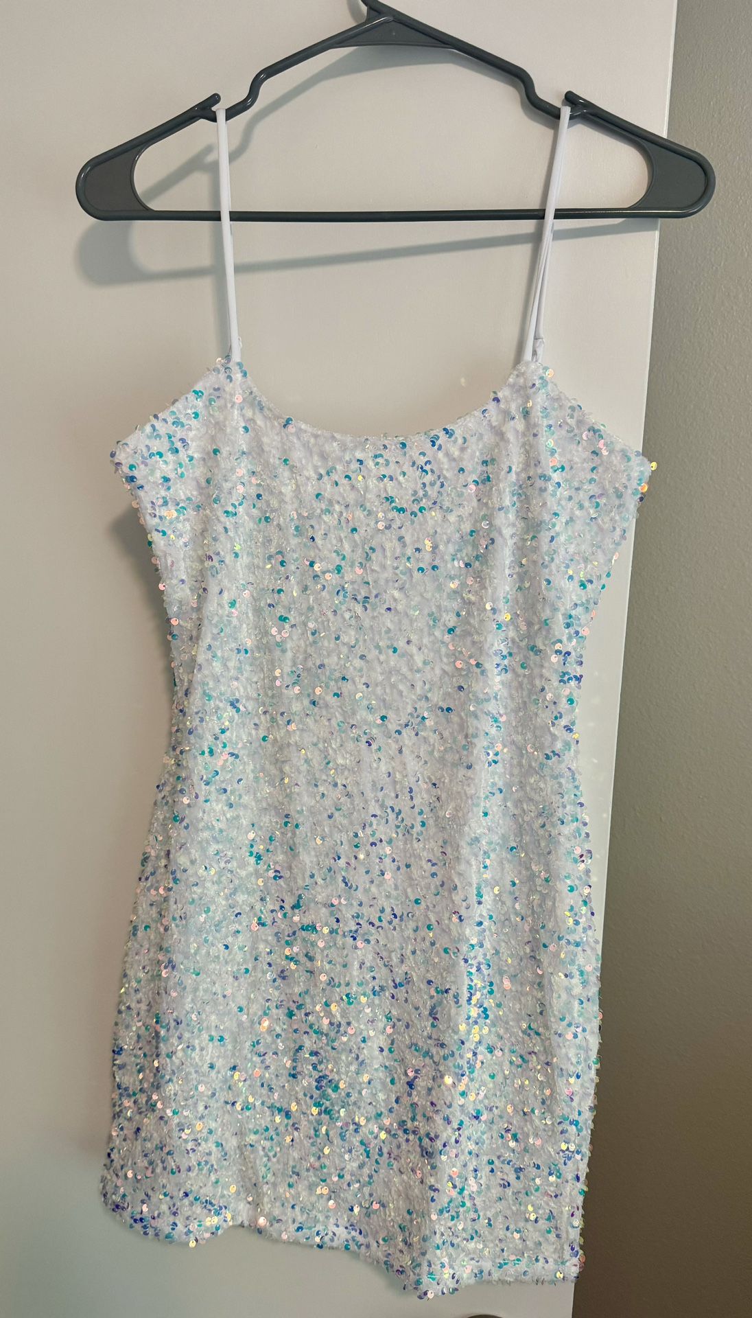 White Sequin Dress