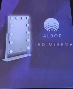 ALBOR Makeup Vanity Mirror with Lights - Lighted Makeup Mirror with Magnification Makeup Mirror with Lights Led Mirror Magnifying Mirror with Light L