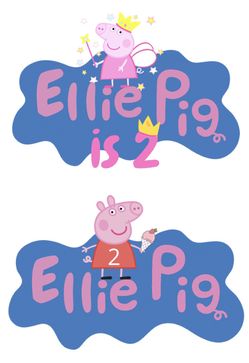 Peppa Pig Customized Cake Topper