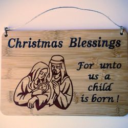 Epoxy Inlay Sign. Displays the reason For The Season.