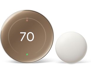 Google Nest Learning Thermostat (4th Gen, 2024) with Nest Temperature Sensor - Energy Saving Smart Thermostat - Compatible with Alexa, Apple HomeKit a