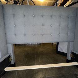 🛏️ Upholstered WINGBACK HEADBOARD & FOOTBOARD (Queen) Bed Frame