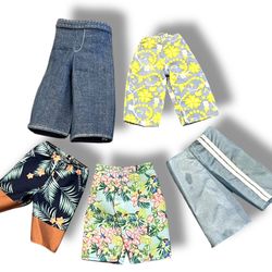 Barbie MOVIE KEN Doll CLOTHING Lot PANTS Bottoms Shorts Swim -BEACH