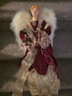 Large Christmas tree angel topper