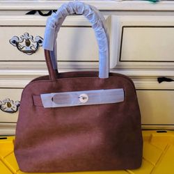 Brown Suede Shoulder Bag 