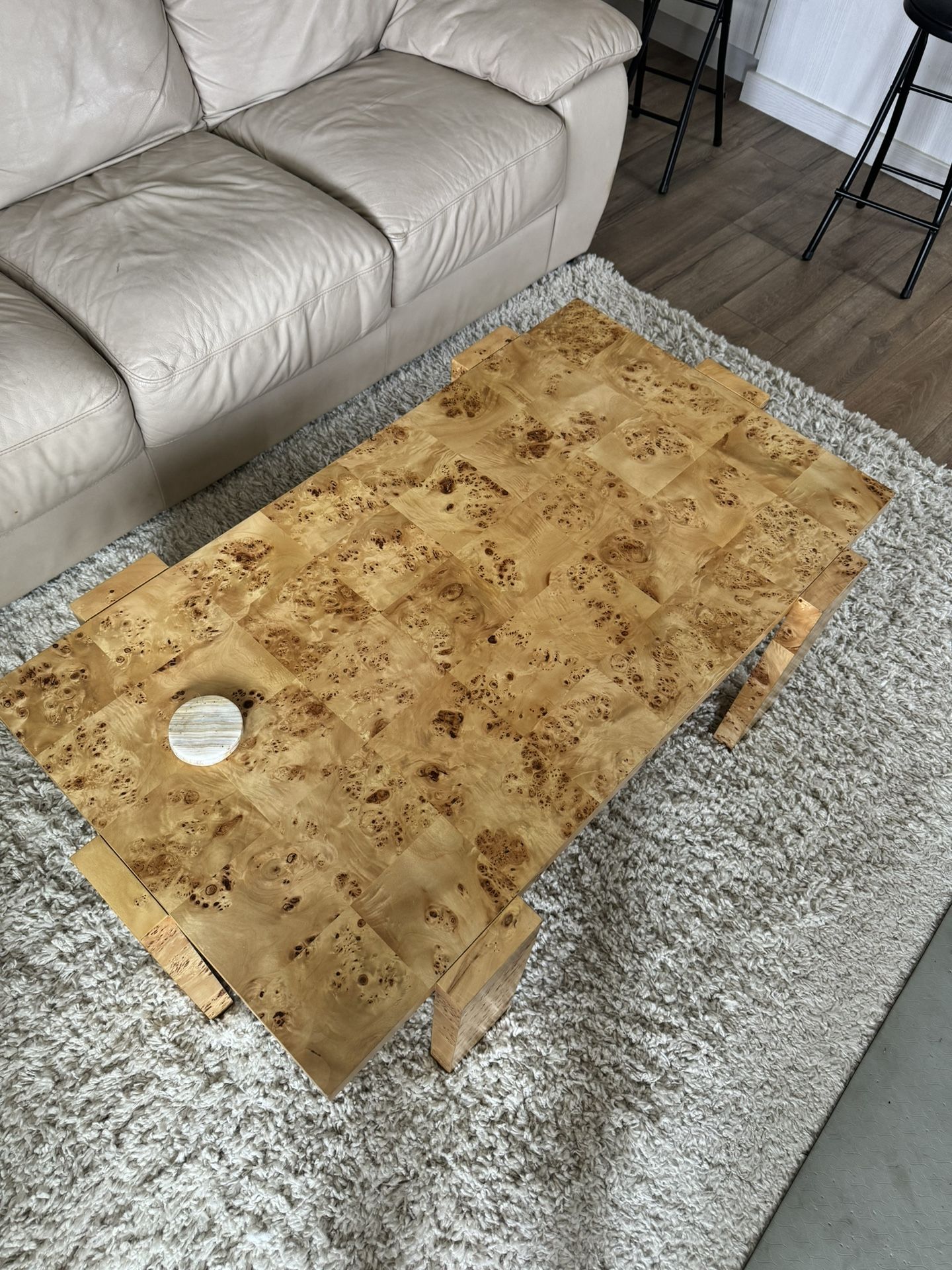 Natural Burl Wood Coffee Table From Crate & Barrel
