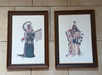 Pair of Framed Native American Prints