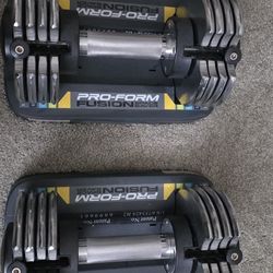 Pro-Form Fusion Space Saver Adjustable Dumbbells 