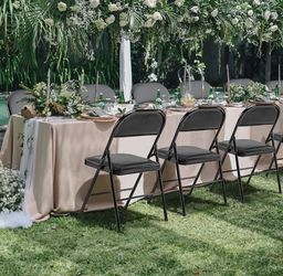 Folding chair leather padded