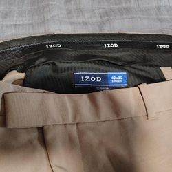 Izod American Chino Flat-Front Straight Fit Decaf Coffee 40x30
