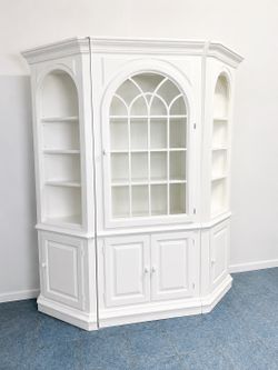 White Corner Display Cabinet – $200 (Pickup Only)