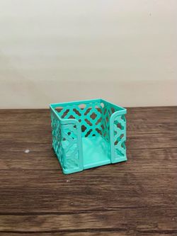 Teal Metal Sticky Note Holder