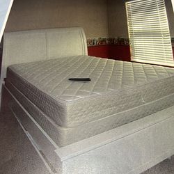 Full Sz bed frame with side drawers