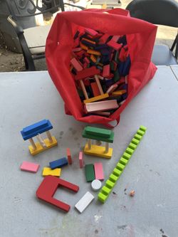 Used Wooden Domino Rally Set