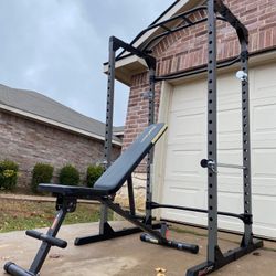 Power Cage And Bench No Weights Included