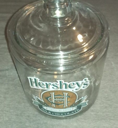 Hershey Glass Container With Cover