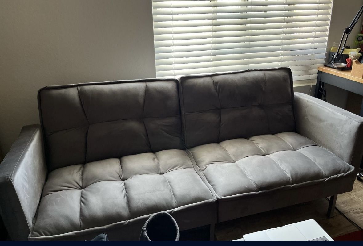 Couch Convertible Sleeper Sofa Bed - Grey