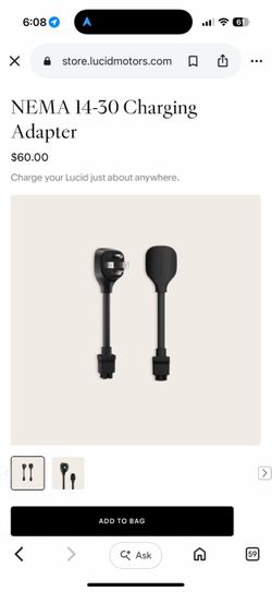 Lucid NEMA 14-30 Charging Adapter new with box