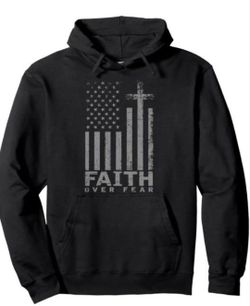 Faith Over Fear, Size 3x Hoodie High Quality Material