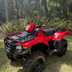 MINT 2015 HONDA RUBICON 500 4x4 ATV!! RUNS AND DRIVES GREAT!!